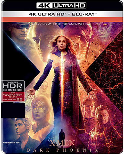 xmen dark phoenix Blu ray DVD et Blu ray 4K Ultra HD