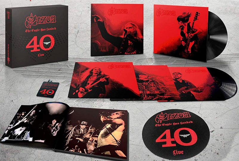 Coffret Saxon edition collector limitee CD Vinyle LP eagle has landed 40 Live 2019