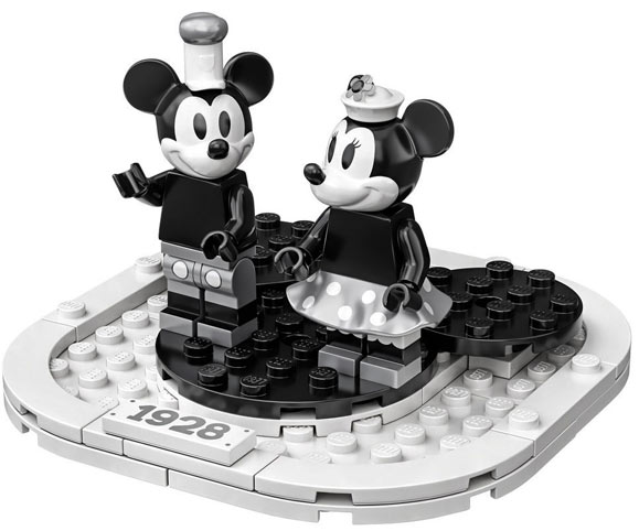 LEGO ideas noir et blanc mickey bateau steamboat Disney