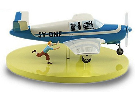 Figurine-miniature-collector-Tintin-Avion-edition-limitee-moulinsart