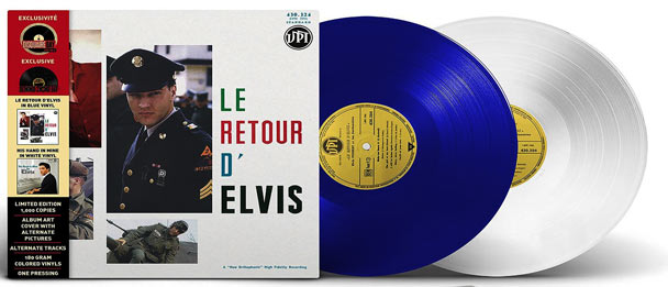 Le-Retour-D-Elvis-His-Hand-In-Mind-edition-limitee-Vinyles-Bleu-Blanc-180-Grammes