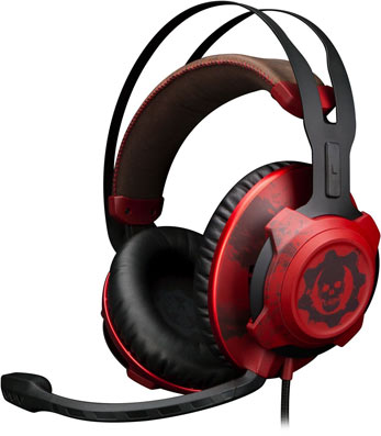 Casque-Xbox-One-gers-of-war-edition-limitee-Noir-rouge-Hyper-x-cloudx-Pro