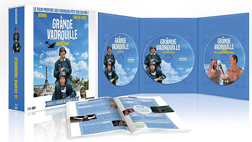 Grande Vadrouille 50 ans édition collector restauré 2016 achat précommande La-grande-vadrouille-coffret-collector-2016-Blu-ray-DVD-4k 50 anniversaire