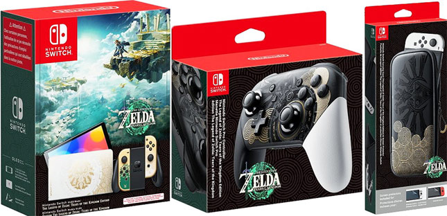 zelda tears kingdom console switch manette pochette