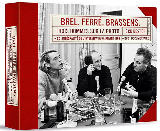 Coffret collector noel 2016 3 hommes sur la photo brel brassens ferre Trois-Hommes-Sur-la-Photo-Coffret-Luxe-edition-collector-CD-DVD-Best-of-2016