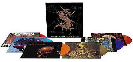 Roadrunner Albums Sepultura coffret intégrale Vinyle Colorés édition limitée coffret-limite-integrale-sepultura-Calavera-Vinyle-LP