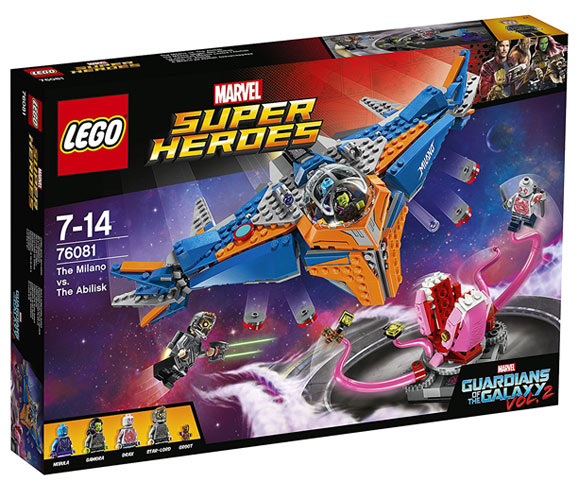 The-milano-VS-The-Abilisk-Lego-76081-gardiens-galaxie-Guardians-Galaxy-2-2017
