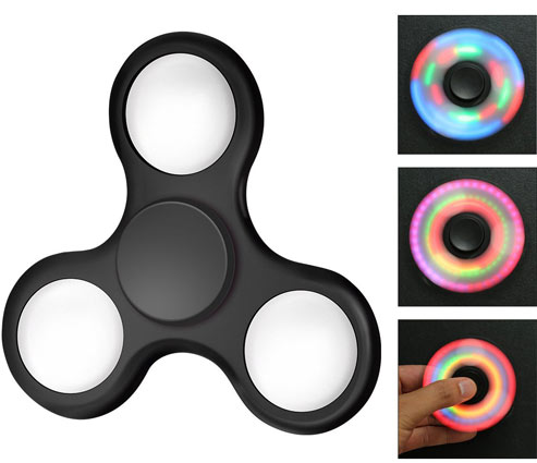 Fidget Spinner LED lumineux light lumière nuit fidget-spinner-lumineux-led-light