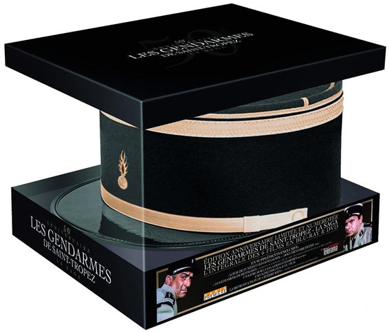 Coffret collector Képi le gendarme de Saint Tropez intégrale Bluray DVD Coffret-collector-Les-gendarmes-de-Saint-Tropez-Blu-ray-casquette-kepi