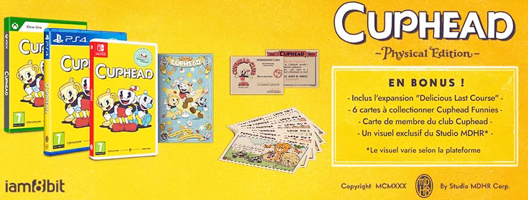 jeux video cuphead nintendo switch ps4 xbox collector
