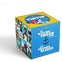 tintin coffret collector film orange bleu toison or