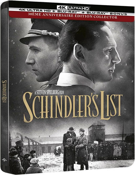 la liste schindler steelbook bluray 4k ultra hd edition collector 30 anniversaire