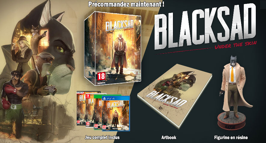 jeux video blacksad edition collector figurine resine