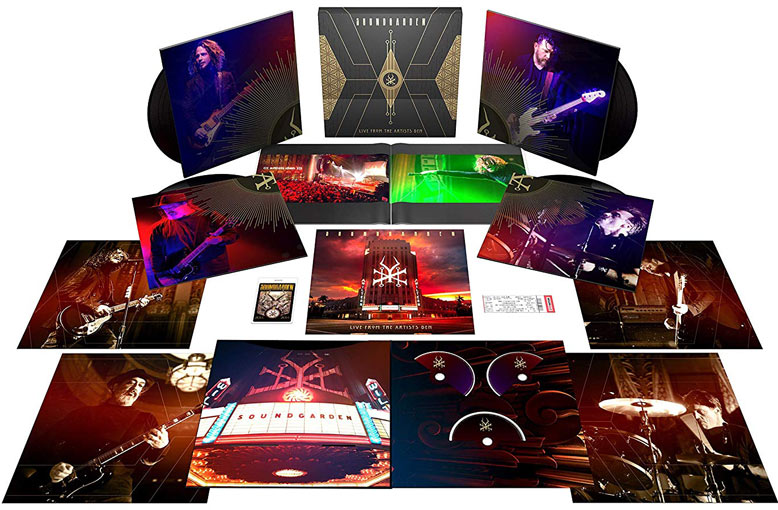 Soundgarden live 2019 Coffret collector deluxe édition limitée Vinyle Blu-ray CD SoundGarden Coffret collector Live from artist den Vinyle CD Blu ray Deluxe