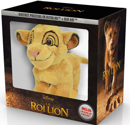 le roi lion coffret peluche blu ray 4k