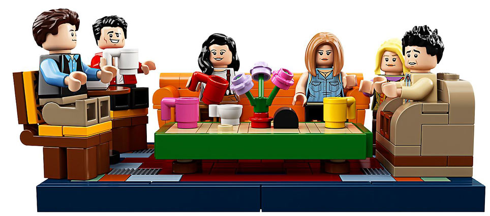 mini figurine lego friends chandler monica ross joey