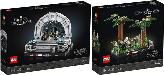 diorama lego star wars 40th anniversary return jedi