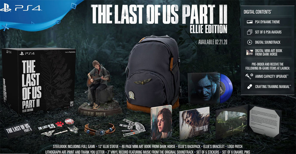 last of us part II ellie edition figurine sac coffret collector 2020