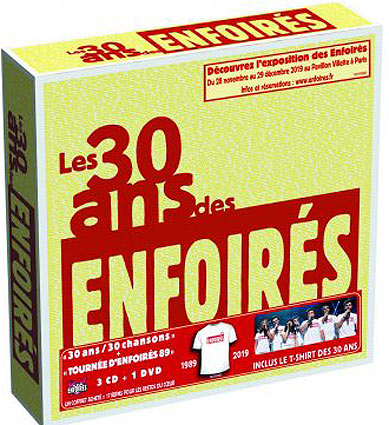 coffret enfoire 30 ans CD DVD Tshirt