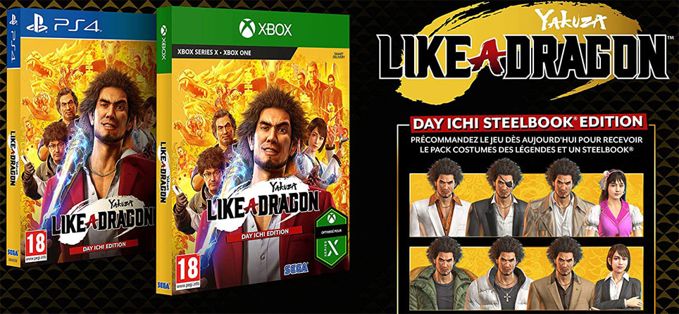 Yakuza 7 en précommande sur PS4 et Xbox. Edition Day One limitée Yakuza 7 like a dragon edition day one limitee PS4 Xbox One X