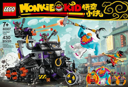 lego monkie kid 80007 iron bull tank camion