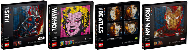 LEGO art tableau picture 2020 marvel star wars beatles