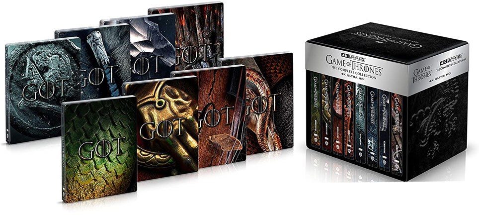 Game Of thrones coffret intégrale Steelbook Blu-ray 4K Ultra HD Steelbook 4K Game of thrones blu ray coffret collector
