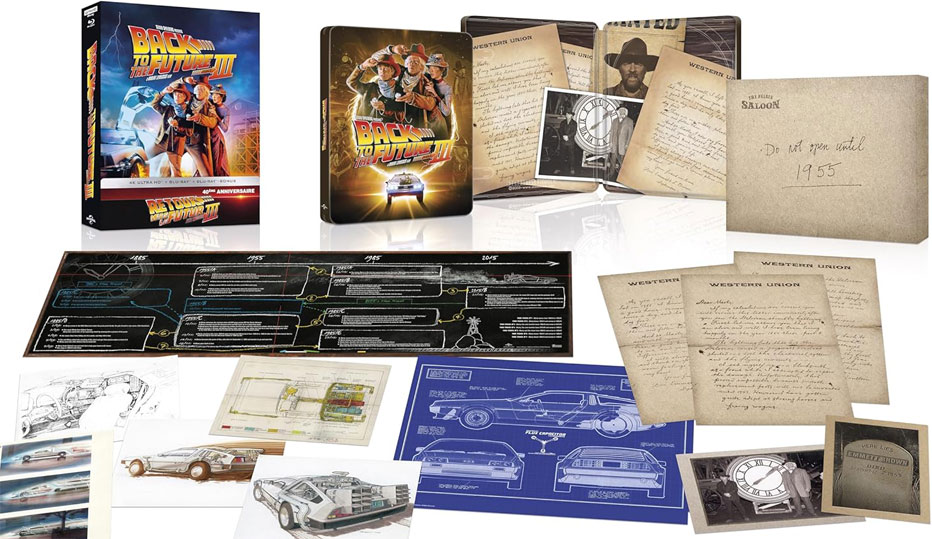 Steelbook retrouvers le futur 3 edition bluray 4K Ultra HD 40 anniversaire