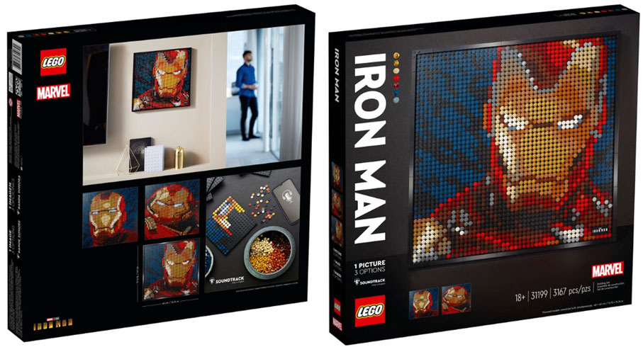 lego tableau a construire iron man