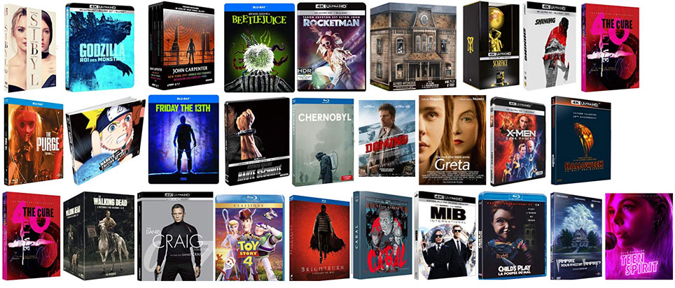 sortie octobre 2019 Bluray DVD 4k collector steelbook