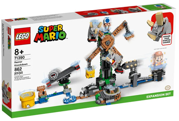 Lego Super Mario 71390 destruction des Reznor Knockdown