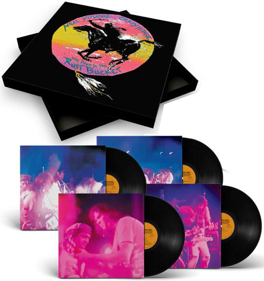 Neil Young coffret Deluxe édition limitée 4LP vinyle Way Down in the rust Bucket Live Neil Young coffret collector way down in the rust