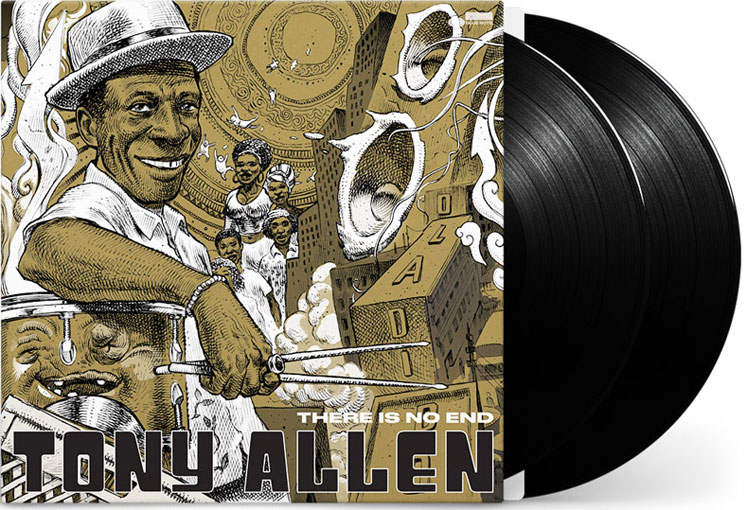 tony allen there is no end edition limitee pochette gold or gatefold double vinye lp 2lp