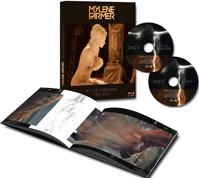 Mylène Farmer l'intégrale de ses Clip en Blu-ray et DVD coffret collector 2021 Mylene farmer integrale des clip video Blu ray DVD edition 2021