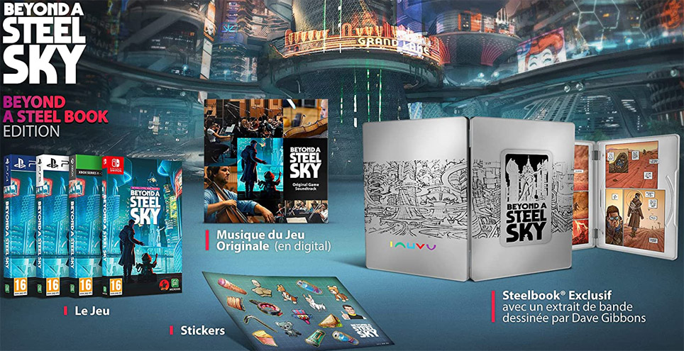 Beyond a Steel Sky steelbook collector PS4 PS5 Nintendo Switch xbox