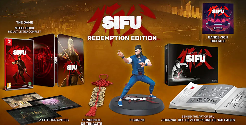 sifu coffret collector nintendo switch achat precommande figuirne steelbook
