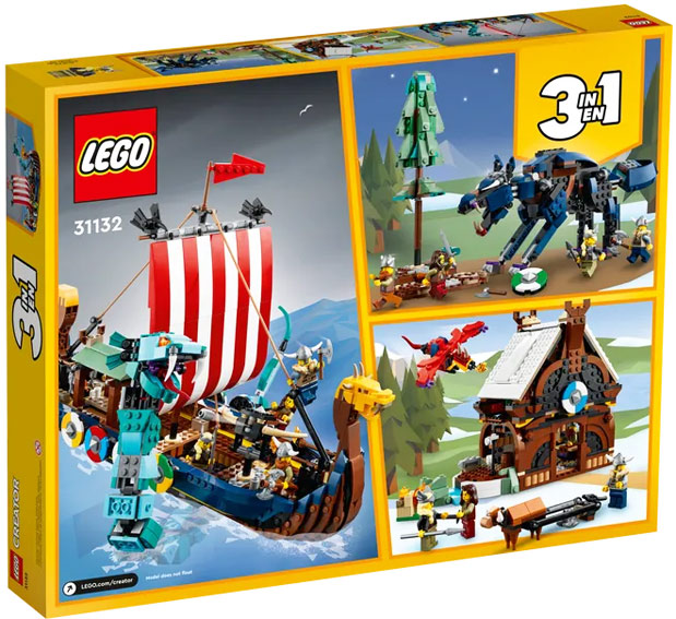 Bateau lego viking 31132 collection lego creator noueaute 2022