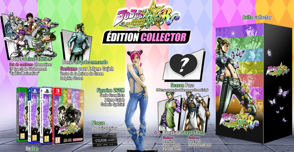 jeu video jojo bizarre adbenture nintendo PS5 PS4 xbox figuirne coffret collector