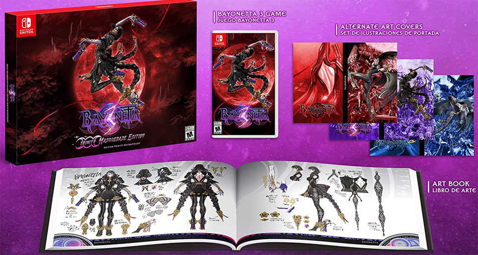 Bayonetta 3 edition collector mascarade trinite nintendo switch precommande 2022