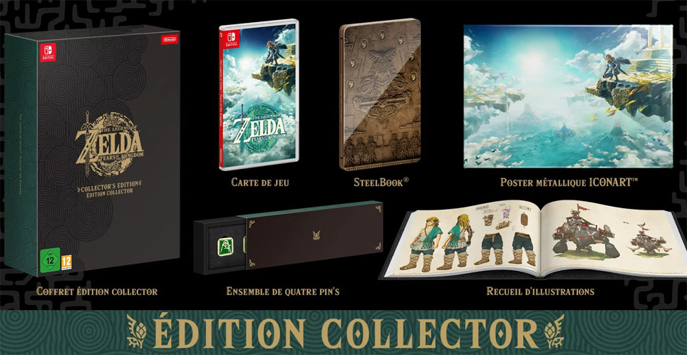 zelda tears kingdom edition collector limiteee steelbook nintendo switch 2023