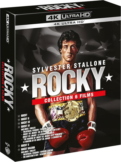 Rocky coffret integrale 6 films Promo bluray 4K Ultra HD