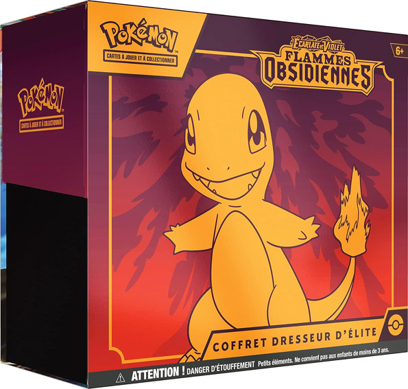 Carte pokemon ecarlate violet flamme obsidienne achat coffret dresseur elite booster