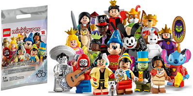 0 lego disney 100 mini figurine