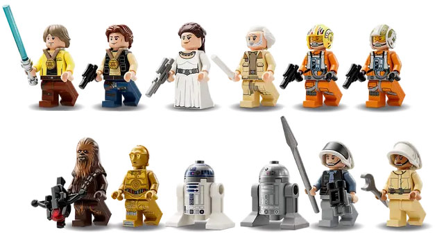 figurine lego 75365 base yavin rebell base