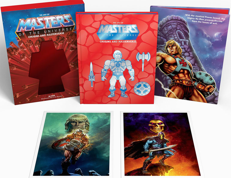 Livre artbook art of master univers origins maitre univers musclor