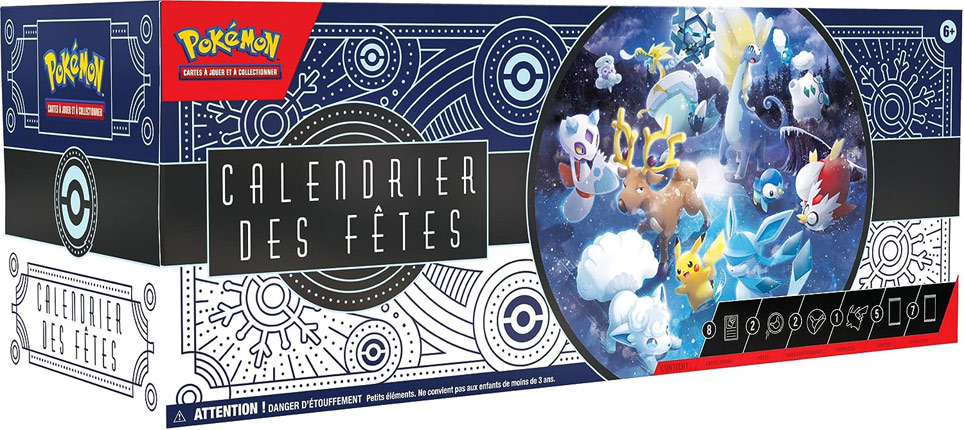 Coffret cartes pokemon agenda calendrier avent noel 2023