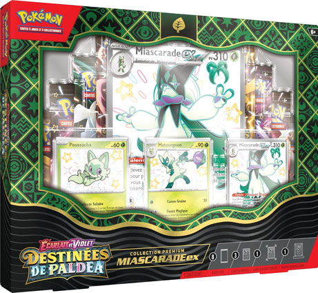 Carte pokemon coffret premium Destinees de Paldea Miascarade