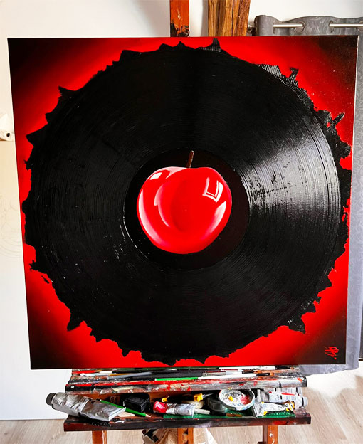 tableau 1 vinyle idee cadeau peinture LP
