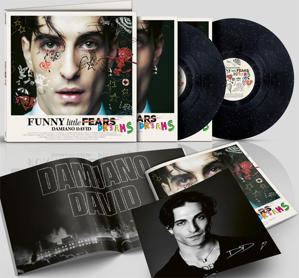 Damiano david chanteur maneskin nouvel album signed signe vinyle 2LP funny little dreams