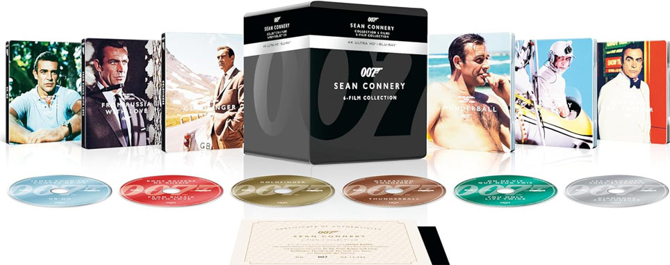 james bond coffret steelbook sean connery bluray 4k ultra hd